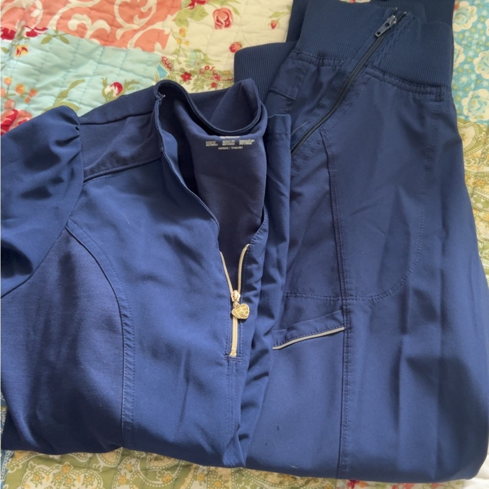 Heart Soul Navy Blue scrubs